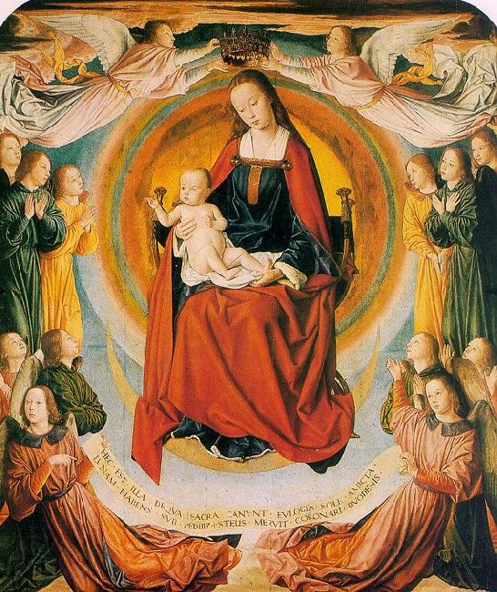 Jean Hey The Virgin in Glory Surrounded by Angels Norge oil painting art